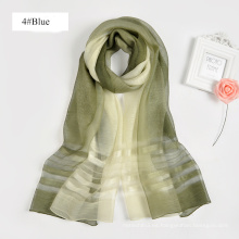 La moda china de la impresión digital hizo el diseño coreano de seda la bufanda de seda 100% Dubai